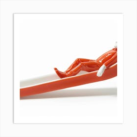 Man On A Slide Art Print