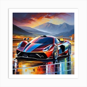 Sports Car Painting 9 Art Print