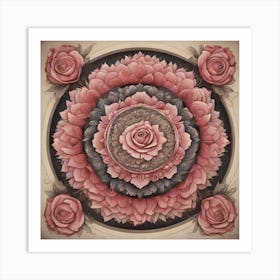 Mandala of Roses 2 Art Print