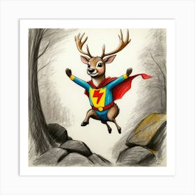 Super Deer 6 Art Print