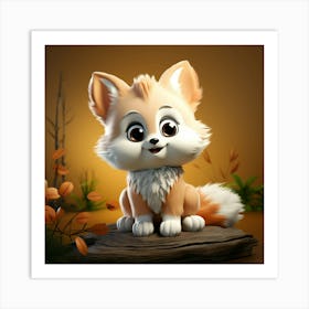 Cute Fox 95 Art Print