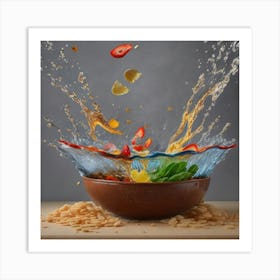 Splashing Food Art Print