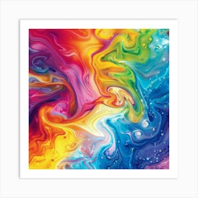 Rainbow Vortex (8) Art Print