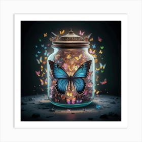 Butterfly In A Jar Art Print