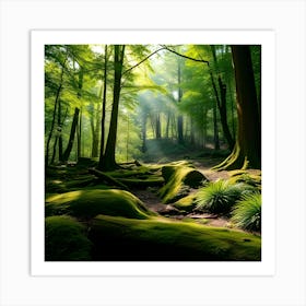 Mossy Forest 3 Art Print