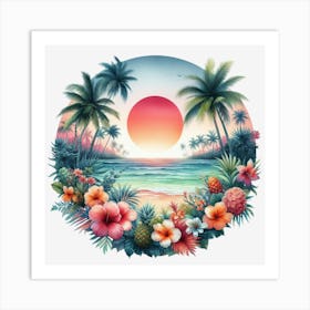 Tropical Sunset 2 Art Print