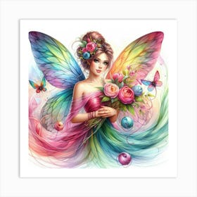 Rainbow Fairy Art Print