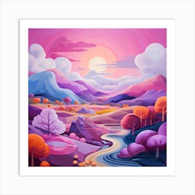 Abstract Landscape Painting 1 Art Print