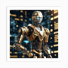 Futuristic Robot crypto NFT Art Print