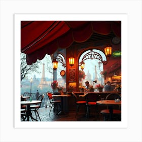 Paris Cafe 1 Art Print