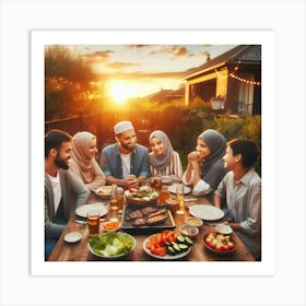 Family Dinner 1 Art Print