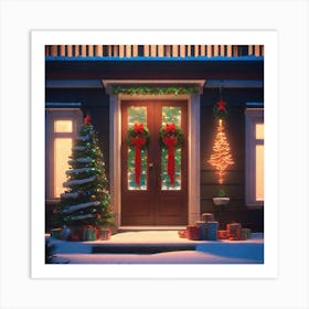 Christmas Door 183 Art Print