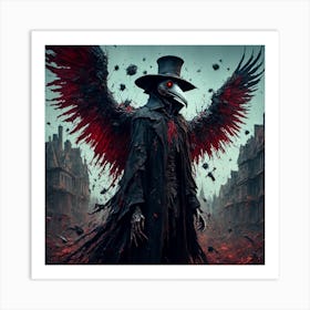 Raven Plague Doctor Art Print