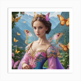 Butterfly Princess Art Print