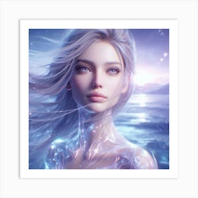 Ice Girl Art Print