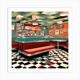 Diner Interior 1 Art Print