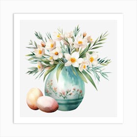 Easter Flowers In A Vase 1 Art Print