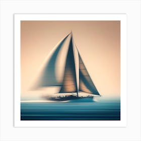 Abstract, A Sailing boat 1 Art Print