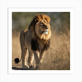 Lion In The Wild Art Print