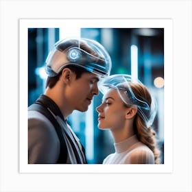 Futuristic Couple 151 Art Print