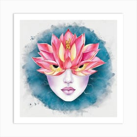 Lotus Mask Art Print