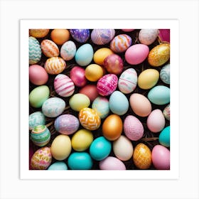 Colorful Easter Eggs 7 Art Print