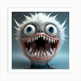 Leonardo Creative A 3d Hd Monster Face Big Eyes Clearly Visib 0 Art Print