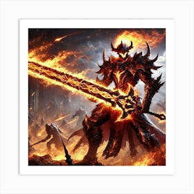 Kael Firebrand Flame Weapon Mastery Art Print