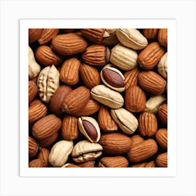 Almonds And Nuts Art Print