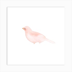 Blushing Bird Blush Square Art Print