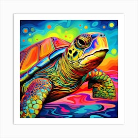Sea Turtle Painting 1 Art Print