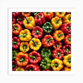 Colorful Peppers 16 Art Print