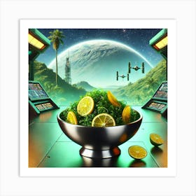 Citrus Infused Micro Algae Scifi Art Print