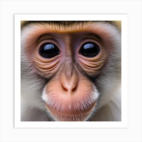 Close Up Of A Monkey Art Print