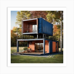 Shipping Container House Art Print