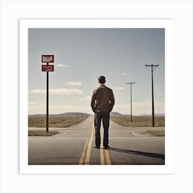 Man In The Middle Of Nowhere Art Print