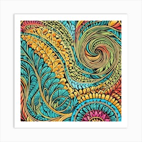 Psychedelic Paisley Art Print