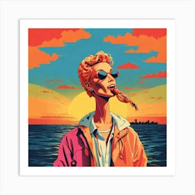 Man In Sunglasses 1 Art Print