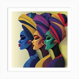 Three African Women 41 Art Print