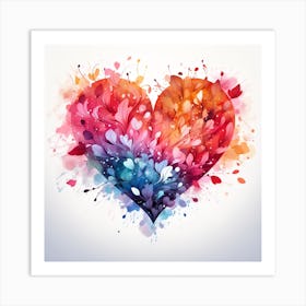 Valentine´s Day Hearts texture 3 Art Print