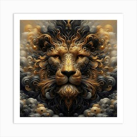 Lion Head 64 Art Print