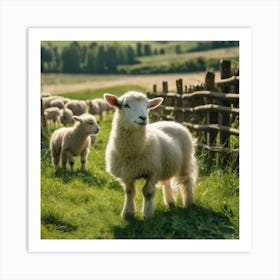 Sheep In A Field 5 Art Print