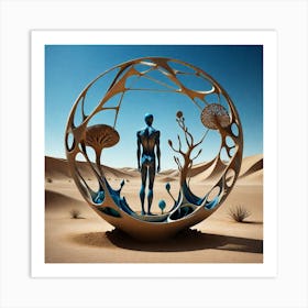 Man In The Desert 216 Art Print