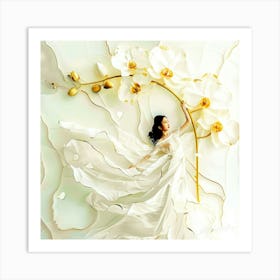 Flower Petals - Orchids Bouquet Art Print