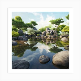 Japanese Garden 1 Art Print