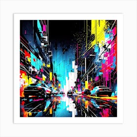 Neon City Art Print