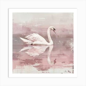 Swan Relaxing at the lLake Art Print