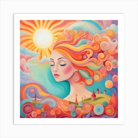 Dreaming Woman Art Print