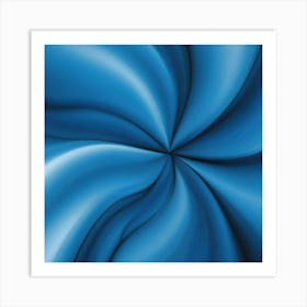 Abstract Blue Swirl 1 Art Print