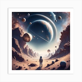 Man In Space Art Print